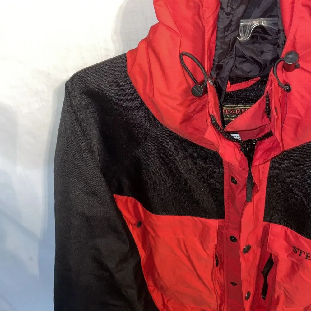 Stearns Men’s Weather Hoodie Coat Size 3XL Red Black Nylon Outdoors Rain Protect